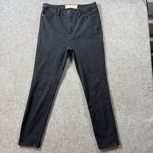 Soft Surroundings Womens 3ON54 Jeans 10P Black Stretch Cotton Blend